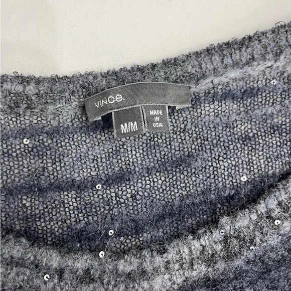 Vince sweater sequined gray size M - Picture 3 of 7